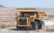 A vintage ore truck shown on display at the Rio Tinto mine.