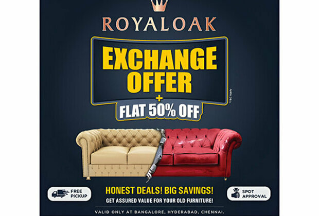 Royaloak Furniture Announces Exchange Offer and 50 Percent Off in Select Cities