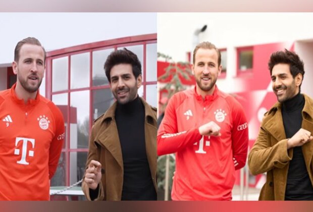 Kartik Aaryan coaches Bayern marksman Harry Kane, take a look