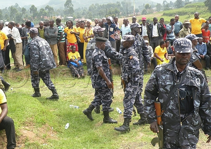 here was a prominent olice presence at the venue hoto by ob amanya