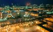 Qatar LNG facilities at night