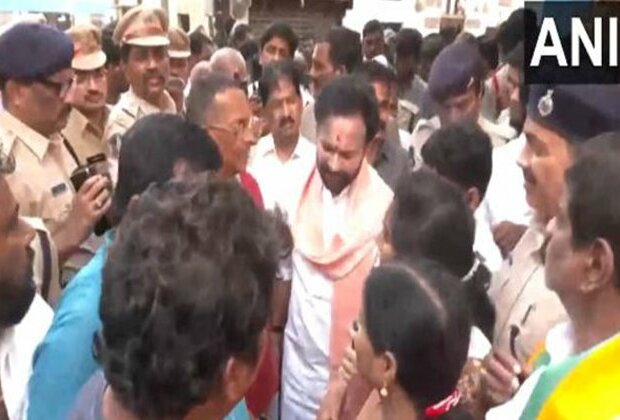 Union Minister Kishan Reddy visits Hyderabad's Muthyalamma temple after alleged 'vandalisation'