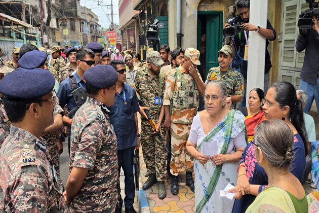 Bengal Phase 2: CRPF DG reviews security at Chetla Bhabanipur polling booth