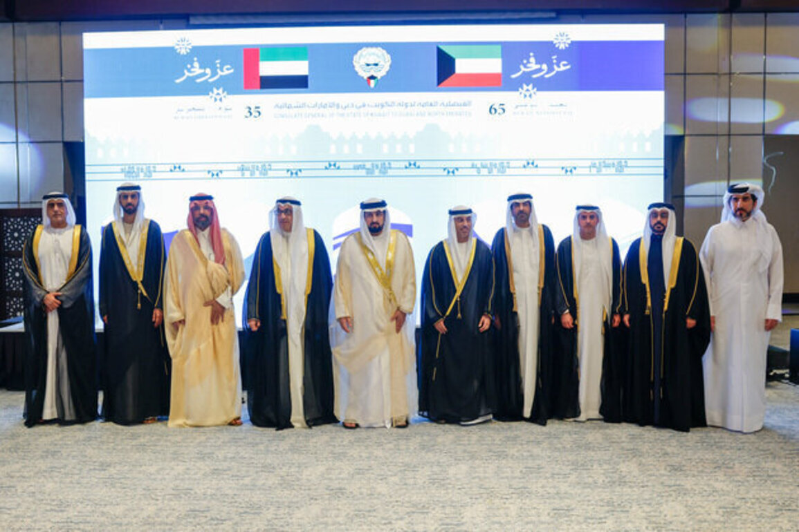 Ahmed bin Mohammed attends Kuwait's National Day reception in Dubai