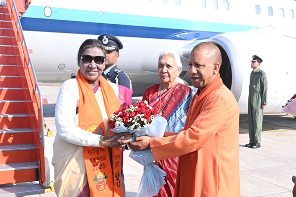 President Murmu arrives in Prayagraj for Maha Kumbh; to take holy dip at Triveni Sangam