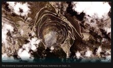 Freeport McMoRan's Grasberg from the sky