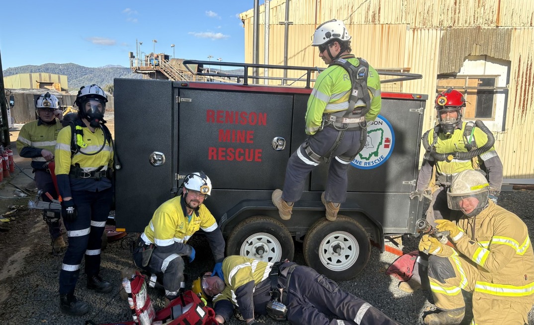 This year's rescue team in preparation for the competition.