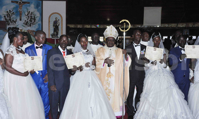 Six couples tie the knot at mass wedding Six couples tie the knot at mass wedding