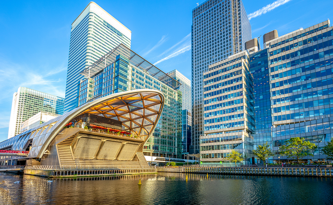 Canary Wharf, a station serviced by the new Elizabeth Line