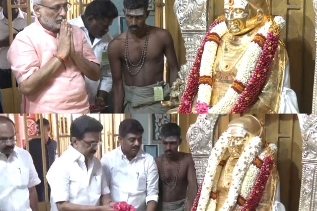 TN: VP Radhakrishnan, CM Stalin pay tribute to Pasumpon Muthuramalinga Thevar on birth anniversary, guru pooja