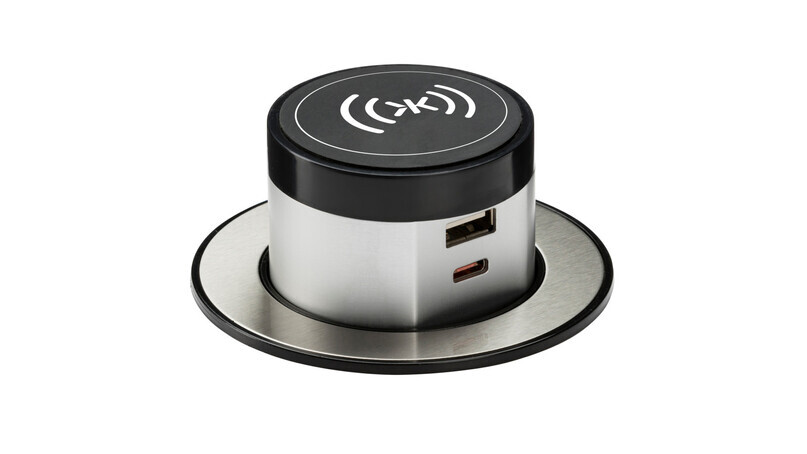 Wireless and USB charging with pop-up socket from Knightsbridge