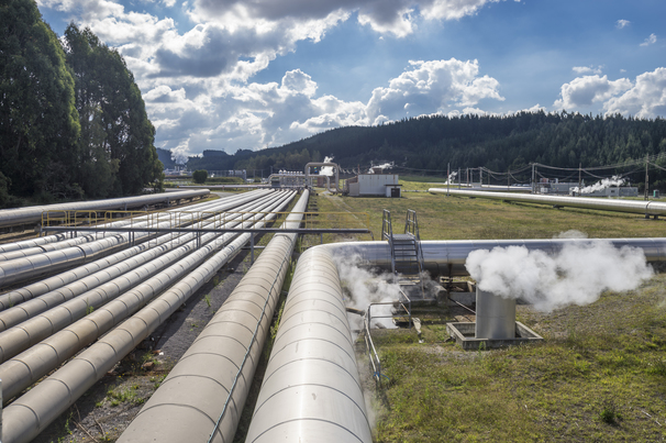 A geothermal power station, near Taupo, New Zealand