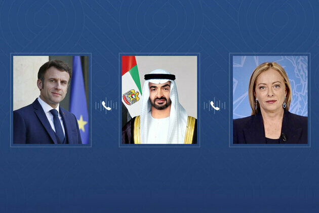 UAE President holds phone calls with French President, Italian Prime Minister to discuss bilateral ties, regional developments