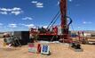 Lithium Energy drilling rig at its Solaroz lithium brine project in Argentina. Credit: File