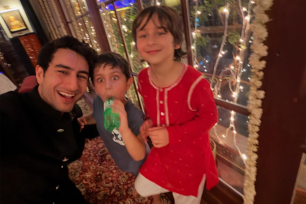 Ibrahim Ali Khan's "Teeno bhai teeno tabahi" moment with Taimur and Jeh lights up Diwali