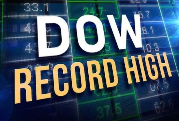 Dow Jones closes at all-time record high