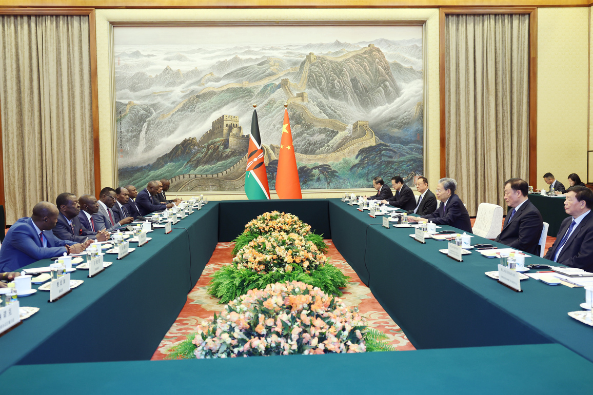 CHINA-BEIJING-ZHAO LEJI-KENYAN PRESIDENT-MEETING (CN)