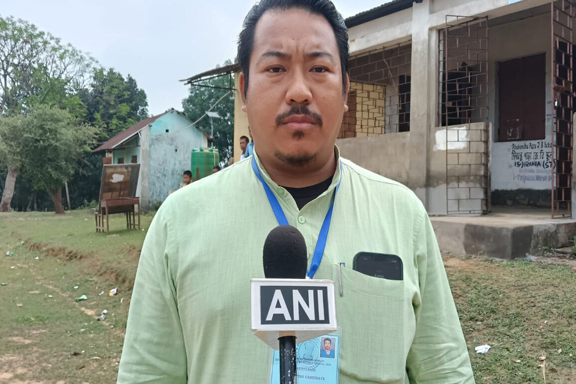 "We are forming government in ADC": BJP candidate Bipin Debbarma casts his vote in TTAADC polls