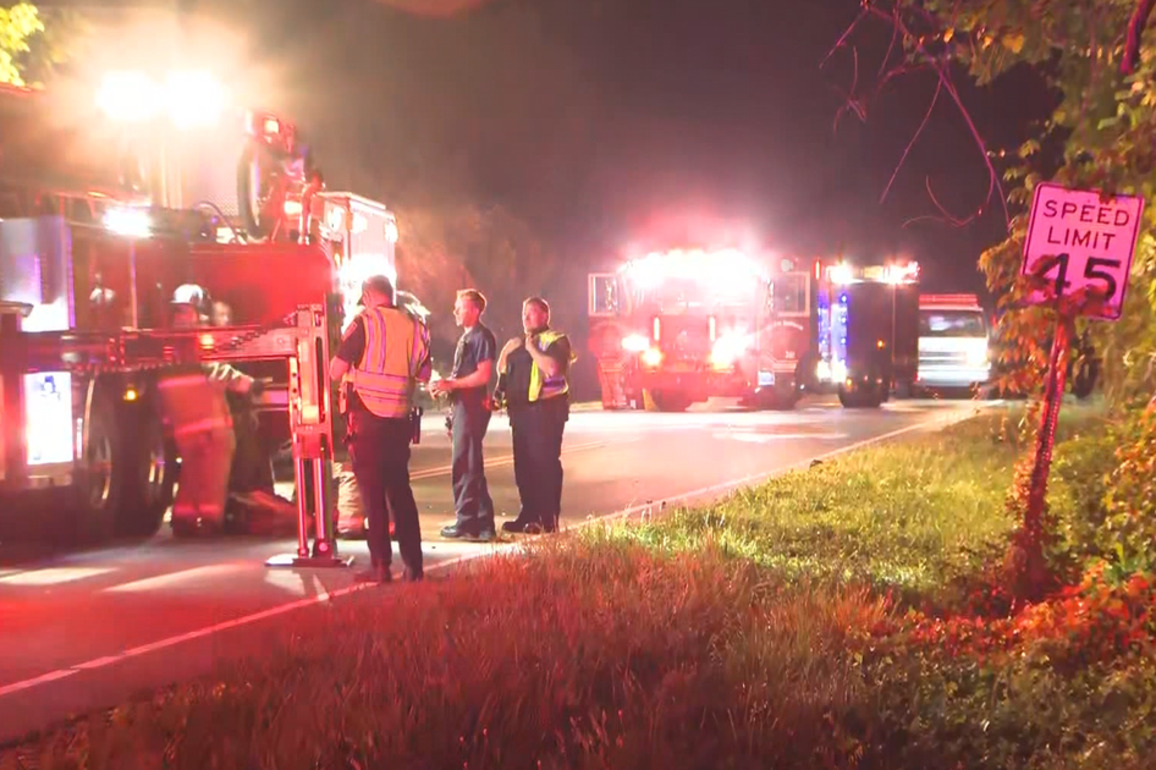 Person hospitalized after Durham crash pins car between trees, police say