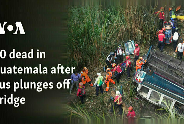 51 dead in Guatemala after bus plunges off bridge