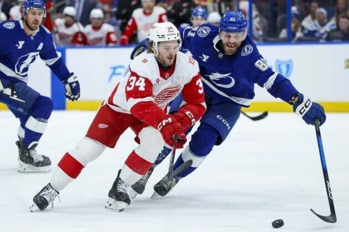 Lightning hold off late charge from Red Wings for overtime win