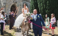 Farmer rides favourite cow to her 'dream wedding'