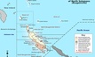 Bougainville Island is at the easternmost edge of the island chain making up PNG