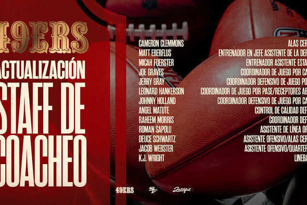 Los 49ers Anuncian Movimientos en el Cuerpo Tcnico