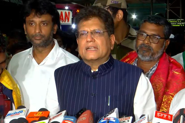 Union Minister Piyush Goyal welcomes second batch of evacuated Indian Fishermen at Chennai Airport