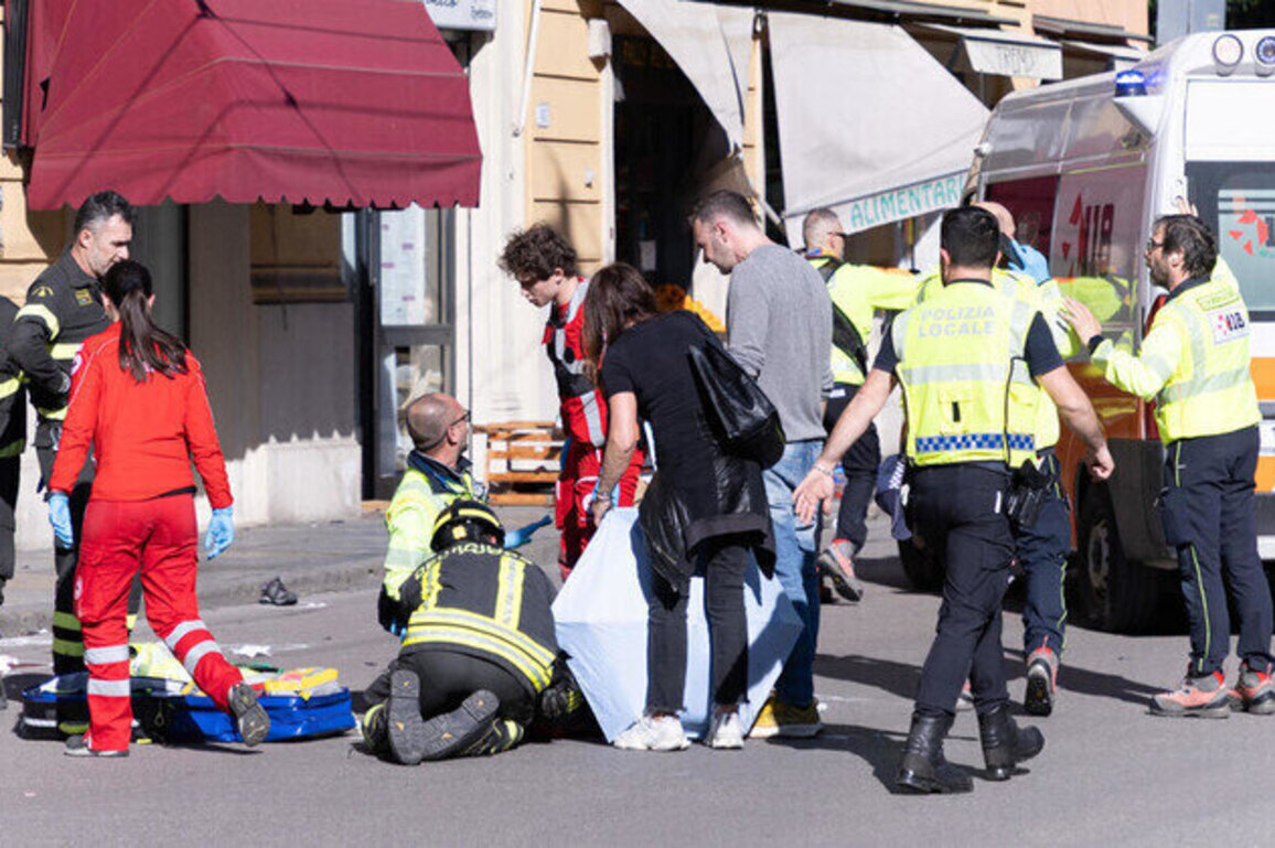 Dozen injured after car rams into people in Italy
