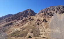  The eastern pit wall drill target at Los Andes Copper's Vizcachitas in Chile