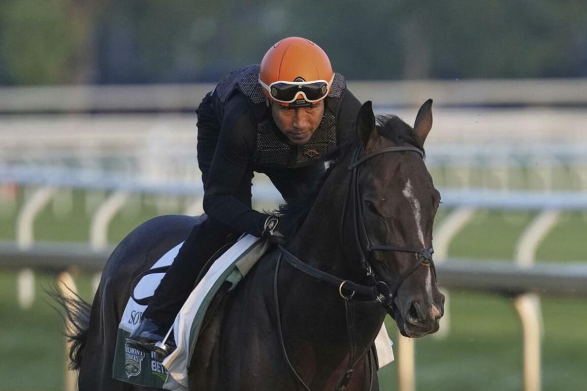 Sovereignty wins the Belmont Stakes