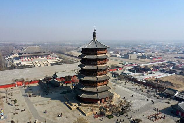 FlyOverChina | RelicRoam: the Yingxian Wooden Pagoda in N China's Shanxi