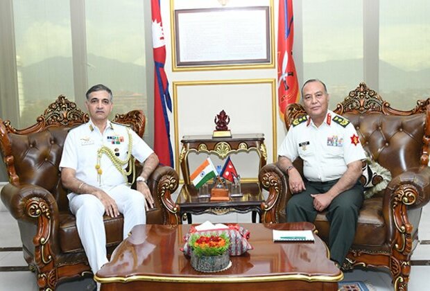 Rear Admiral Sandeep Singh Sandhu pays courtesy call to Nepal's Army chief designate Ashok Raj Sigdel