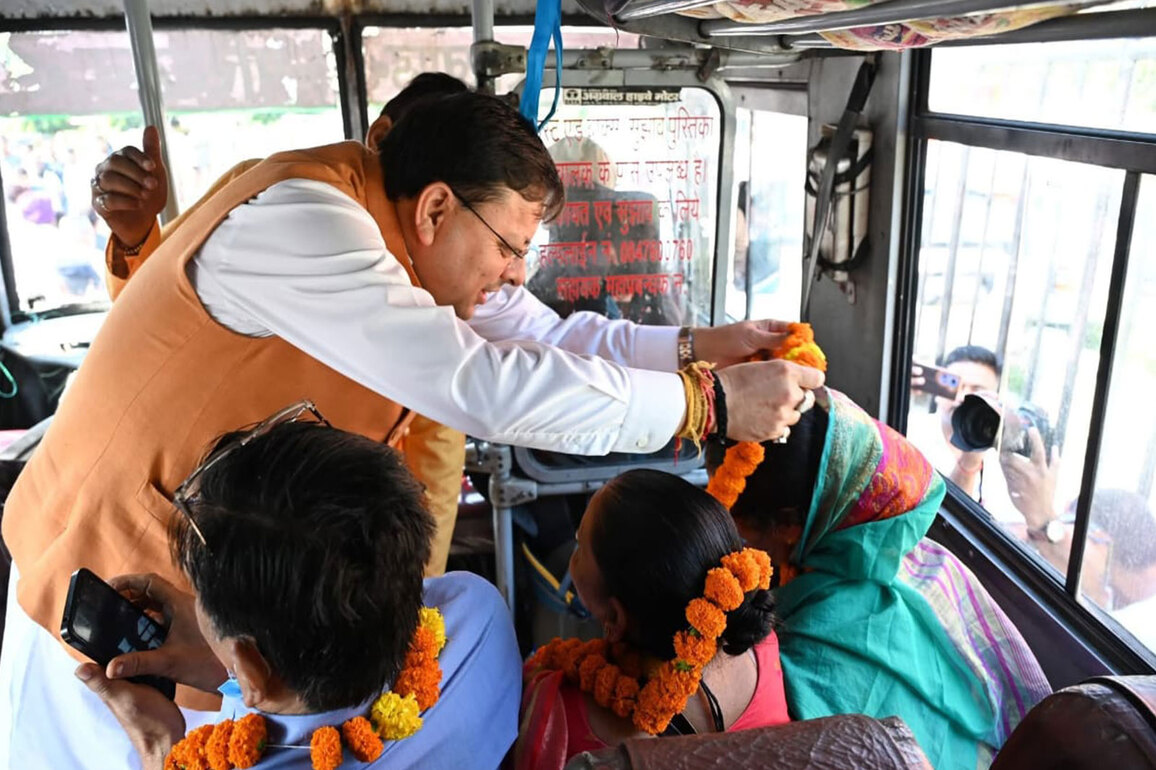 Uttarakhand CM Dhami flags off 32 devotees to Gangotri Dham under Matr-Pitru Teerthatan Yojana