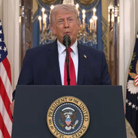 Trump signals "core ojective" of operation against Iran met, says "will continue to hit them"