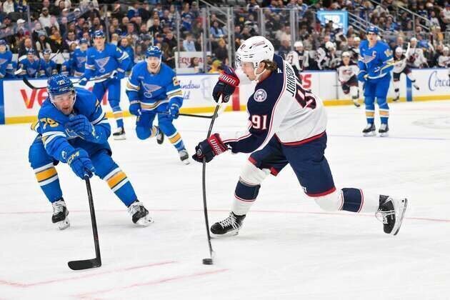Blue Jackets extend win streak with surge past Blues