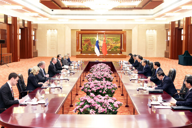 CHINA-BEIJING-ZHAO LEJI-FINNISH PARLIAMENT SPEAKER-TALKS (CN)