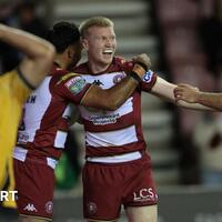 Wigan 62-6 Castleford- Warriors clinch Super League top-two finish with 11-try win