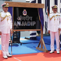 Anjadip - the next powerhouse ASW Shallow Water Craft, joins the Indian Navy