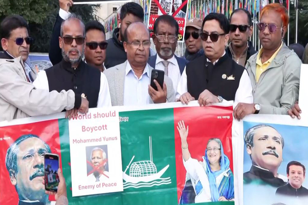 Awami League holds protest in Geneva against Yunus govt in Bangladesh
