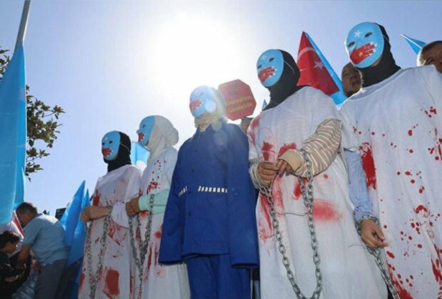 Turkish Uyghurs protest against Chinese occupation on its 73rd National Day