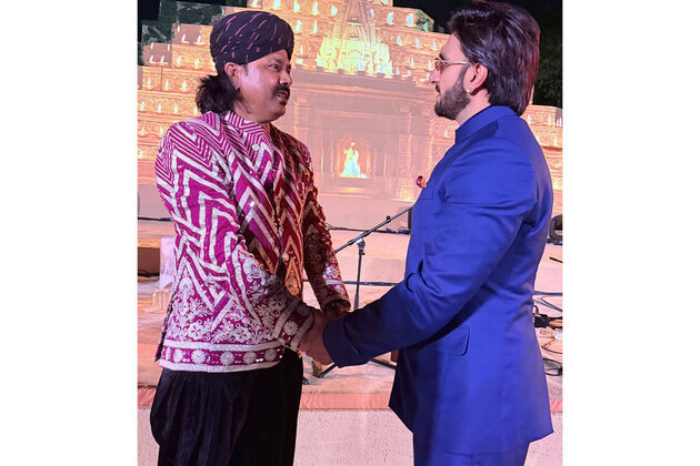 Folk singer Mame Khan shares pics with Ranveer Singh, Aryan Khan from Anant Ambani's birthday celebrations
