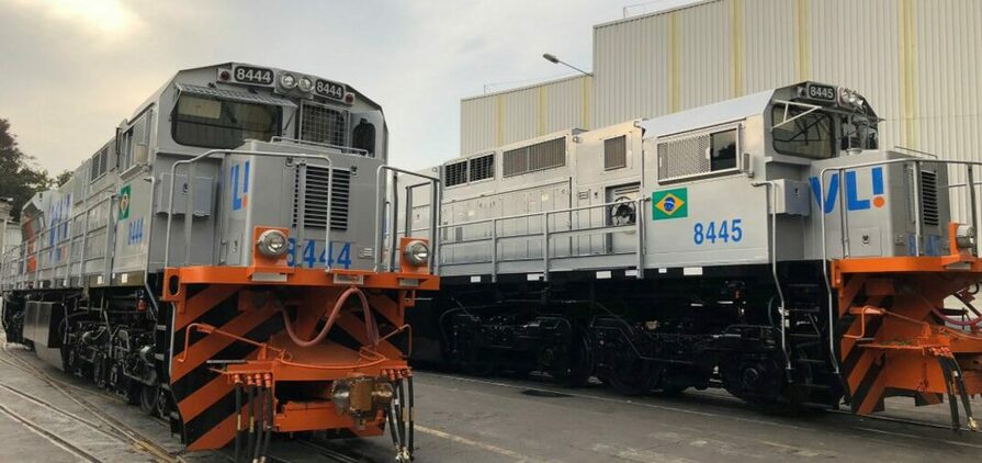 Locomotivas da VLI na Ferrovia Centro Atlântica/Divulgação