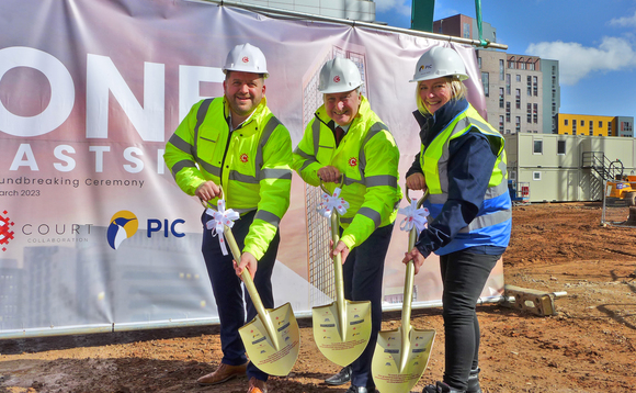 Left to right: Court Collaboration managing director Alex Neale, Birmingham City Council leader Ian Ward and PIC managing director Hayley Rees