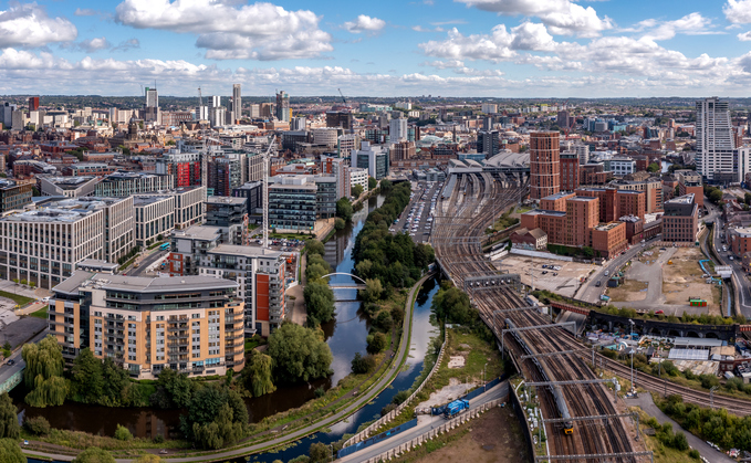  Aerial panorama of Leeds, the city in which TPT Retirement Solutions is based