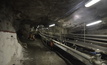Deep mining in a palladium mine in South Africa