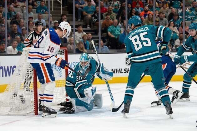 Sharks beat Oilers to halt five-game slide