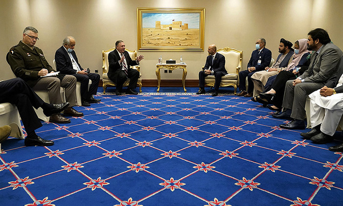 Top US diplomat meets Taliban and Kabul negotiators Top US diplomat meets Taliban and Kabul negotiators