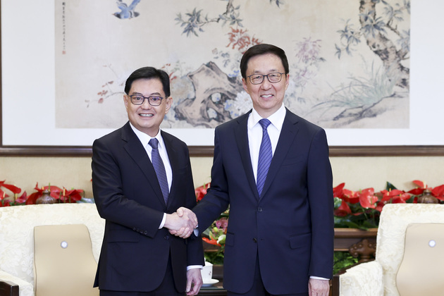 CHINA-BEIJING-HAN ZHENG-SINGAPORE-DEPUTY PM-MEETING (CN)
